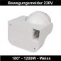 Preview: Bewegungsmelder 230V 160 Grad 500W Silber