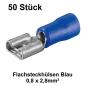 Preview: Kabelschuhe Isoliert Flachstecker Flachsteckhülsen 50 Stück