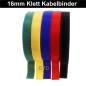 Preview: Klettkabelbinder 16mm beiseitig 4m Rot-Schwarz-Blau-Grün-Gelb klettband