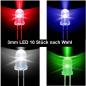 Preview: Leuchtdioden 10 Stück 3mm Blau | Rot | Grün | Weiß 4000-8000mcd