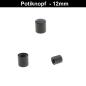 Preview: Potiknopf Aluminium / Kunststoff Schwarz 12 - 35mm  Größen zum Auswählen