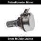 Preview: 220k Ohm Poti Mono lin Potentiometer 6mm Achslänge 9mm Drehpotentiometer Regler