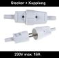 Preview: Netzstecker / Kupplung 250V 16A Schlagfeste Stecker