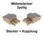 Preview: Schnellmontage Stecker Set Stecker + Kupplung 230V / 16A