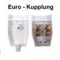 Preview: Euro Kupplung mit Schraubanschluss Farbe Weiss