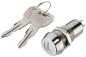 Preview: Schlüsselschalter 19mm 1xUm 3Pins / Lötkontakte incl.2 Schlüssel Stabile Ausführung