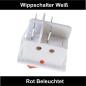 Mobile Preview: Wippschalter Weiss Ein/Aus Rote Wippe Beleuchtet max. 20A