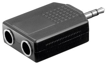 Klinken Adapter 2x 6,35mm Kupplung zu 3,5mm Stereo Stecker