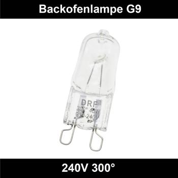Backofenlampe 40W Halogen G9 Sockel 240V