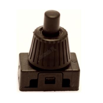 Einbau Druckschalter 8mm Hals Schwarz mit Glockenmutter für Lampen