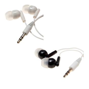 Kopfhörer Ohrhörer Stereo Farbe Weiss oder Schwarz 3,5mm Klinken Stecker z.B. für iPhone/iPod