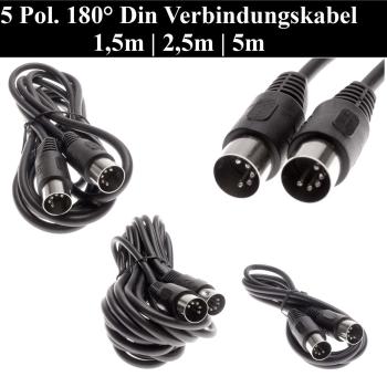 Diodenkabel Din Kabel 1,5m - 2,5m - 5m 5pol 180° Audiokabel