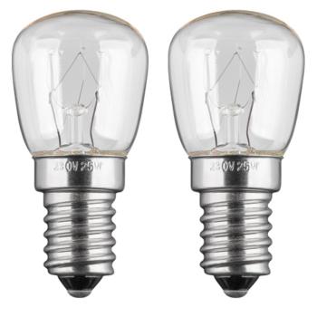 Kühlschrank Lampe E14 300° 25W Klar 2 Stück Backofenlampe