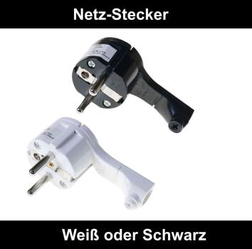 Flachstecker Winkelstecker Schutzkontaktstecker sehr flach in Schwarz oder Weiß