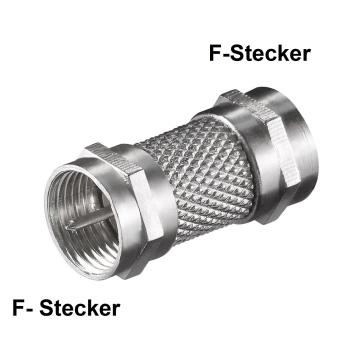 F-Stecker Adapter Stecker / Stecker  | Koaxstecker 10 Stück