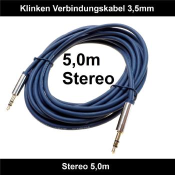 Klinken Verbindungskabel 3,5mm Stereo 0,75m bis 5,0m