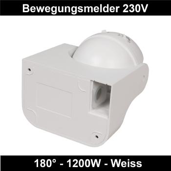 Bewegungsmelder 230V 160 Grad 500W Silber