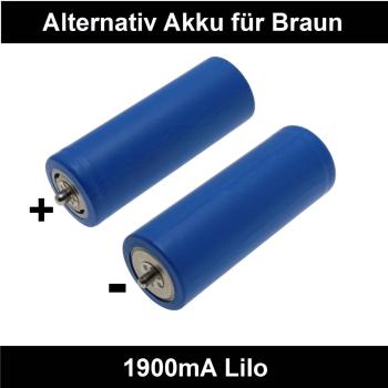 Ersatz Akku 1900mA LiIo für Braun Series  5 Rasierer