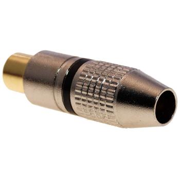 Metall Cinch Kupplung solide Ausführung für Kabel bis 6,4mm Markierung Schwarz