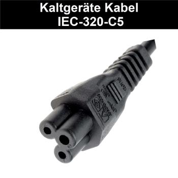 Netzkabel IEC-320-C5 mit Netzstecker 230V 10A  Kleeblattstecker