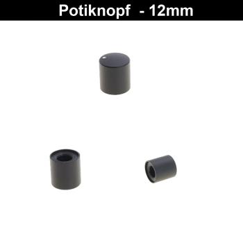 Potiknopf Aluminium / Kunststoff Schwarz 12 - 35mm  Größen zum Auswählen