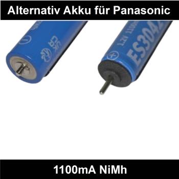 Akkua 1100mA NiMh für Panasonic ES-5209, ES-RT31, ES-RT51, ES-RT81 2St.700mA WES7038L2506 (2508)