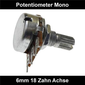 500k Ohm Poti Mono lin Potentiometer 6mm Achslänge 9mm Drehpotentiometer Regler