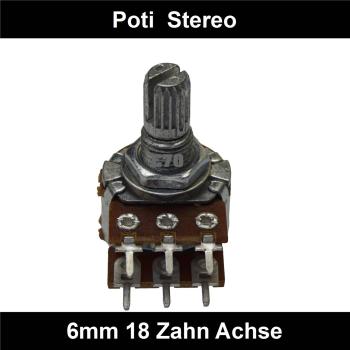 22k Ohm Poti Stereo lin Potentiometer 6mm Achslänge 9mm Drehpotentiometer Regler