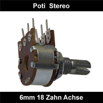 10k Ohm Poti Stereo lin Potentiometer 6mm Achslänge 9mm Drehpotentiometer Regler