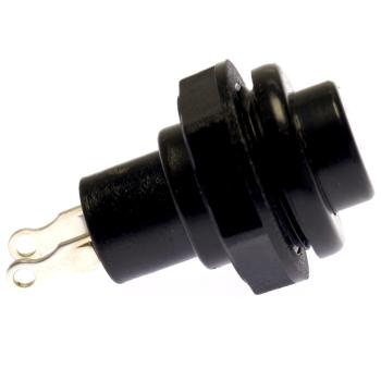 Taster Kunststoff mit schwarzer Taste 14mm max. 2A Lötanschluss Klingeltaster