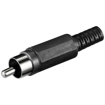 Cinch Stecker Kunststoff Ausführung für Kabel bis 5mm Farbe Schwarz
