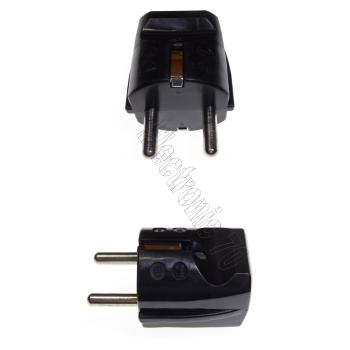 Netz Stecker Schwarz Schutzkontakt-Stecker