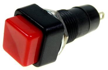 Druck Taster mit Roter Taste Quadratische Form 15x15mm