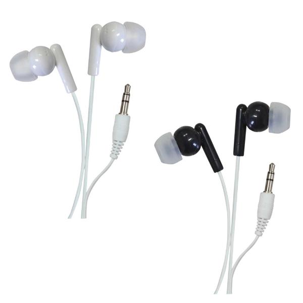 Kopfhörer Ohrhörer Stereo Farbe Weiss oder Schwarz 3,5mm Klinken Stecker z.B. für iPhone/iPod