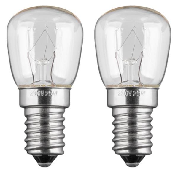 Kühlschrank Lampe E14 300° 15W Klar 2 Stück Backofenlampe