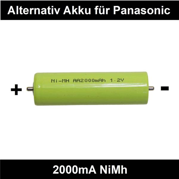 Akku 2000mA für Panasonic ER2061 ER213, ER214, ER215 Haarschneider / Bartschneider