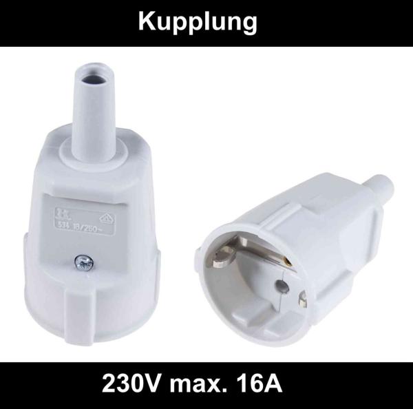 Netzstecker / Kupplung 250V 16A Schlagfeste Stecker