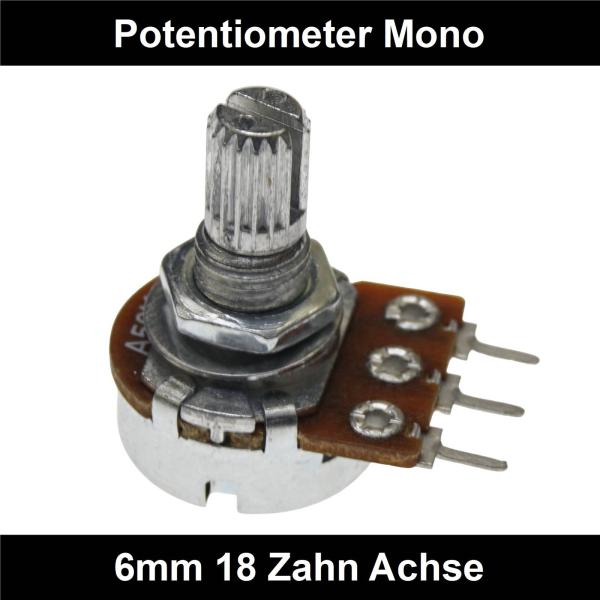 5k Ohm Poti Mono log Potentiometer 6mm Achslänge 9mm Drehpotentiometer Regler