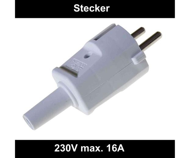 Netzstecker / Kupplung 250V 16A Schlagfeste Stecker