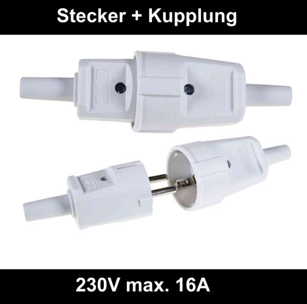 Netzstecker / Kupplung 250V 16A Schlagfeste Stecker