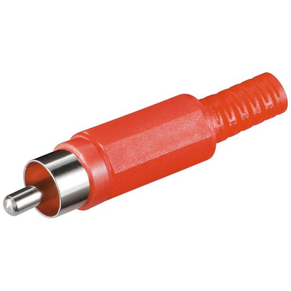 Cinch Stecker Kunststoff Ausführung für Kabel bis 5mm Farbe Rot