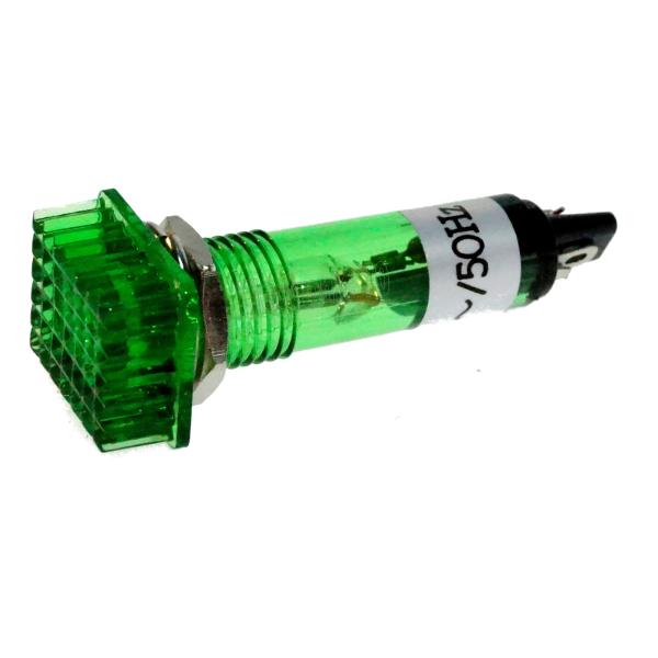 Grüne Signallampe - Glimmlampe für 230V Kunststoffgehäuse