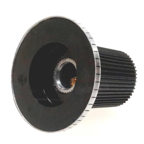 Potiknopf mit Alu Skala 0-10 29mm für 6,35mm Achse