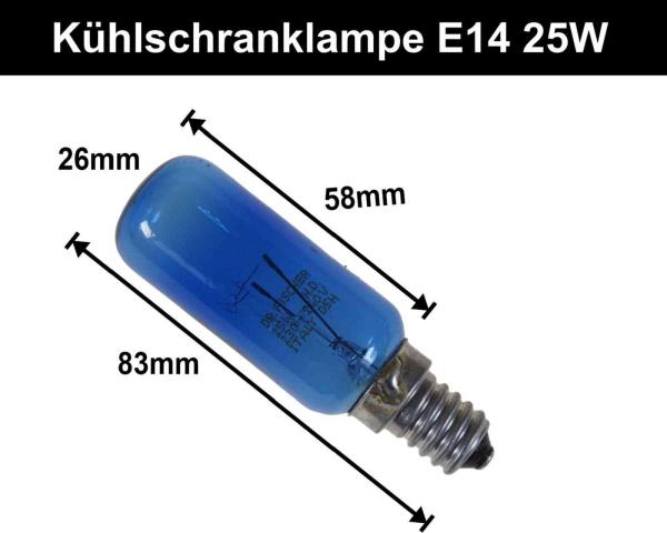 Kühlschranklampe E14 25W Blau